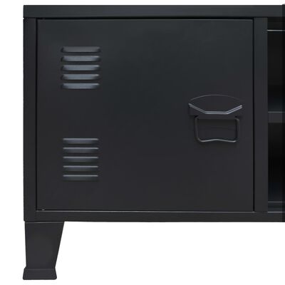 Tv-meubel industriële stijl 120x35x48 cm metaal zwart