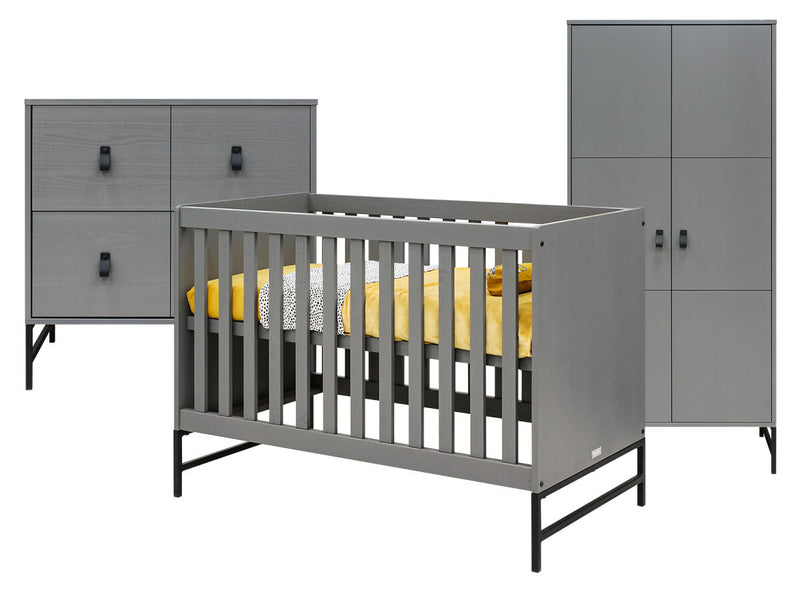 Milo 3-delige babykamer Steel Grey