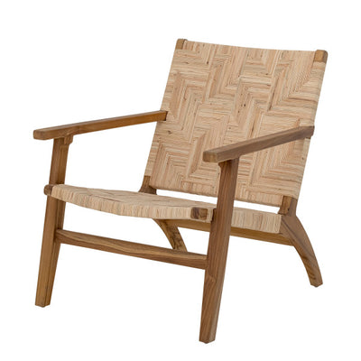 Mills Lounge Chair, Brown, Rattan